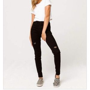 NWT RSQ black ripped girls jeggings size 8